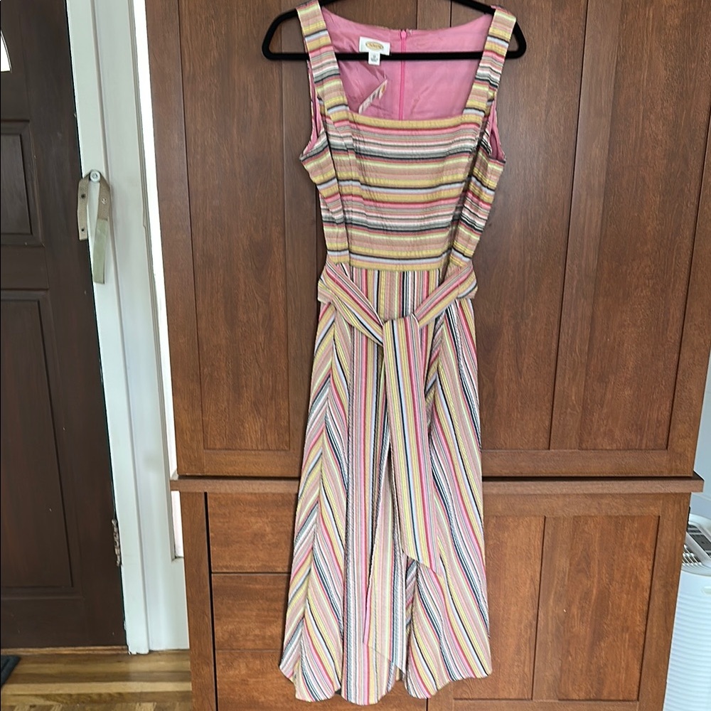 Striped Multicolor Sleeveless Dress